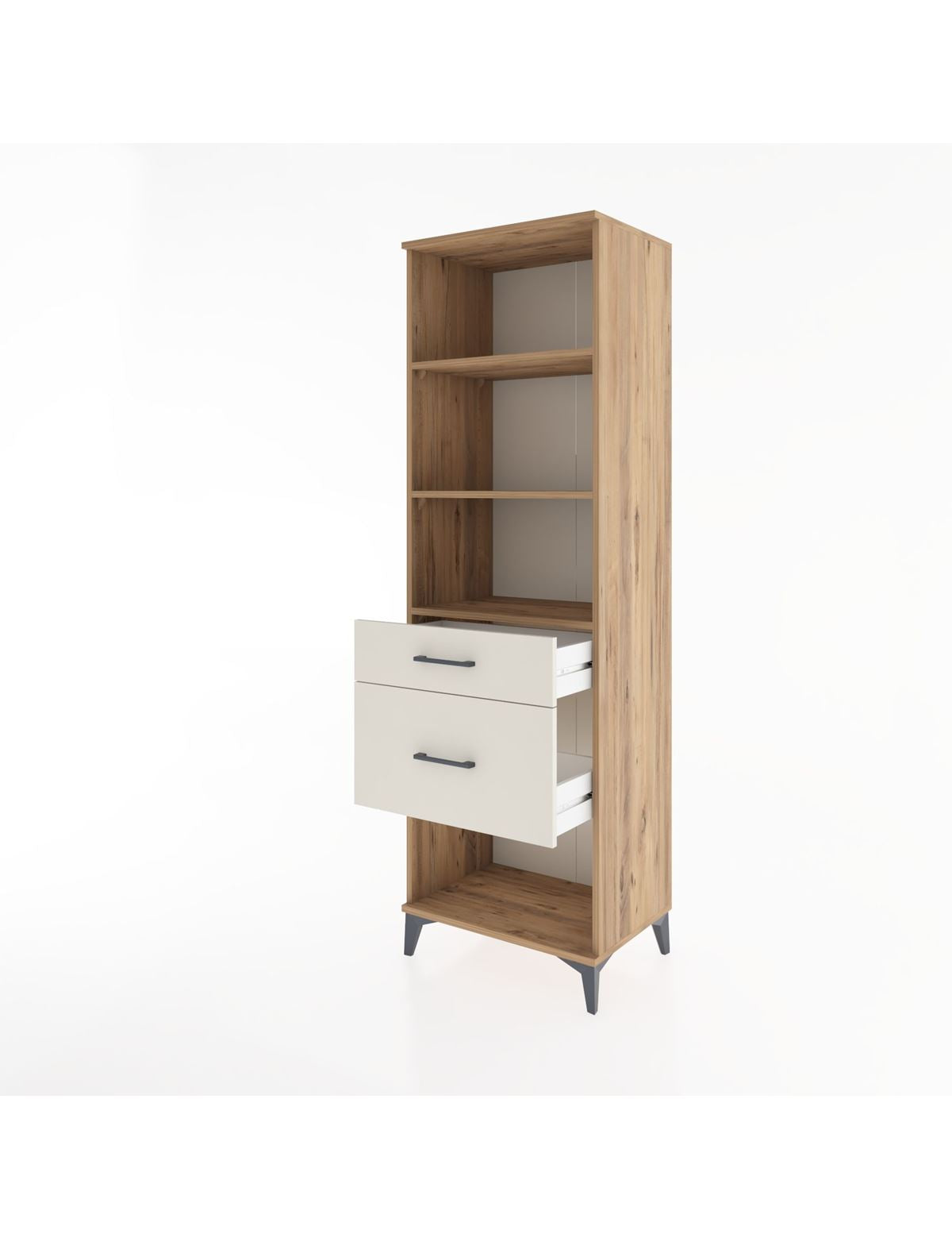 Hyperion Dolap 3 Raflı 2 Çekmeceli 60x44x195 - S59M091V7B