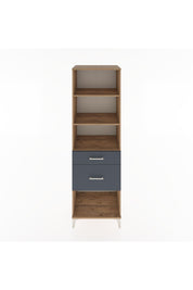 Hyperion Dolap 3 Raflı 2 Çekmeceli 60x44x195 Çam-Antrasit