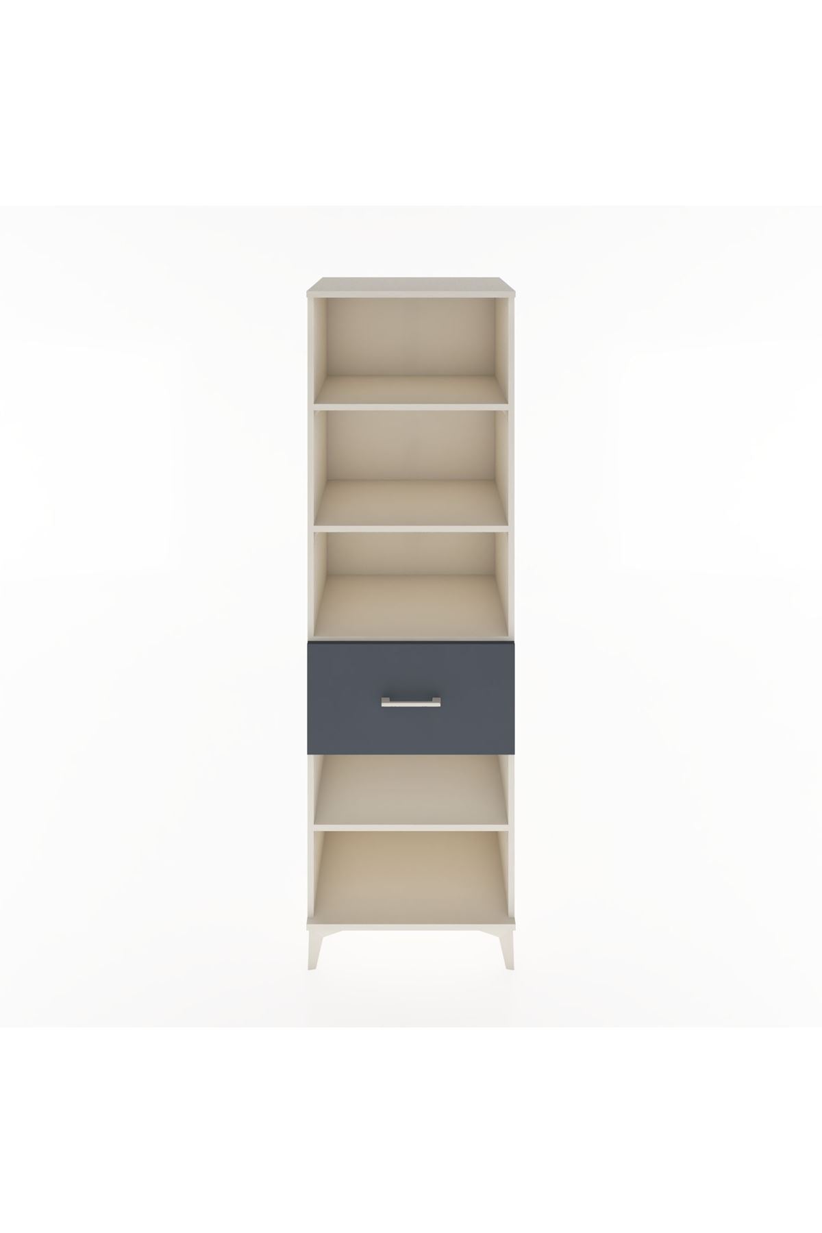 Hyperion Dolap 4 Raflı Tek Çekmeceli 60x44x195 Aytaşı-Antrasit