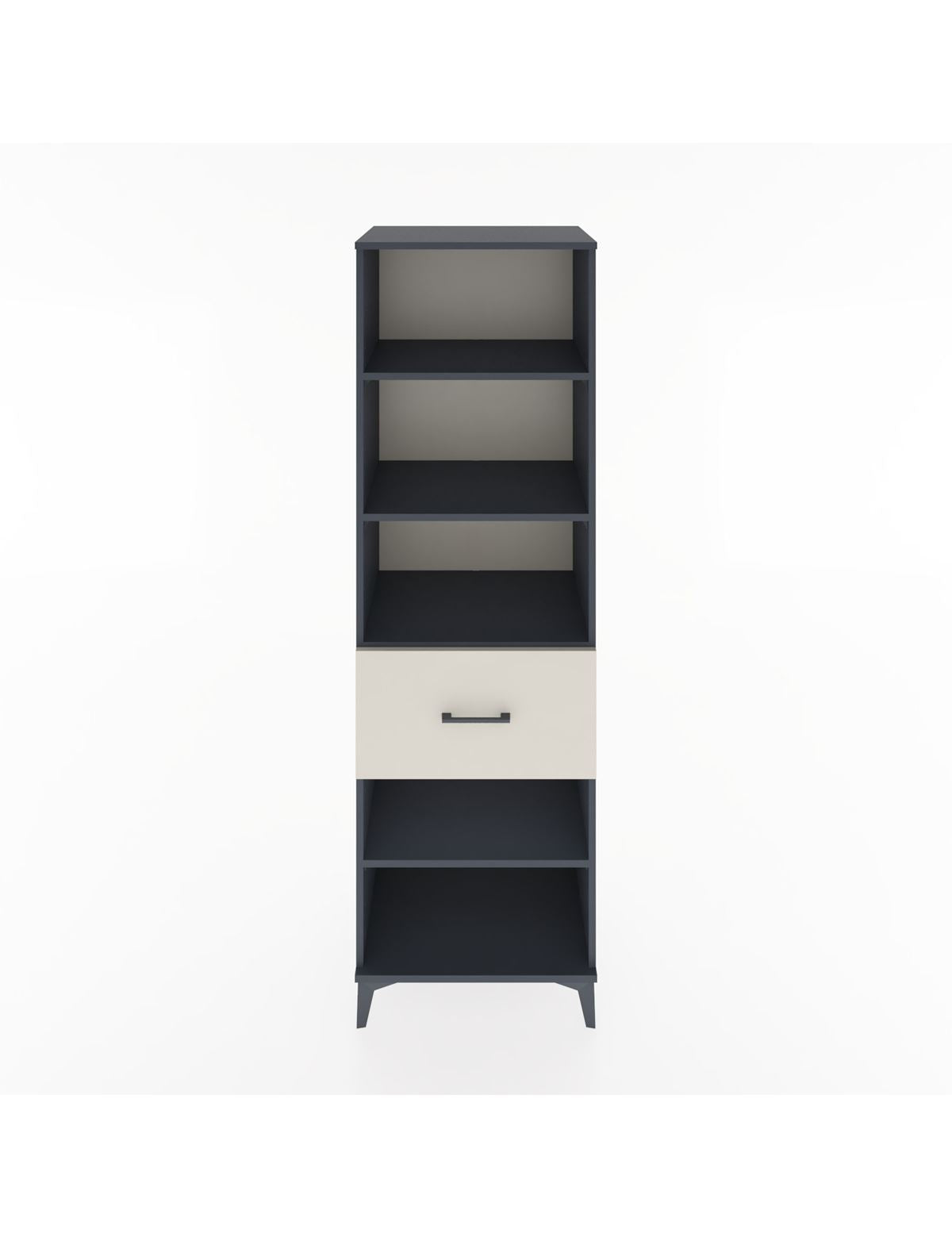 Hyperion Dolap 4 Raflı Tek Çekmeceli 60x44x195 Antrasit-Aytaşı