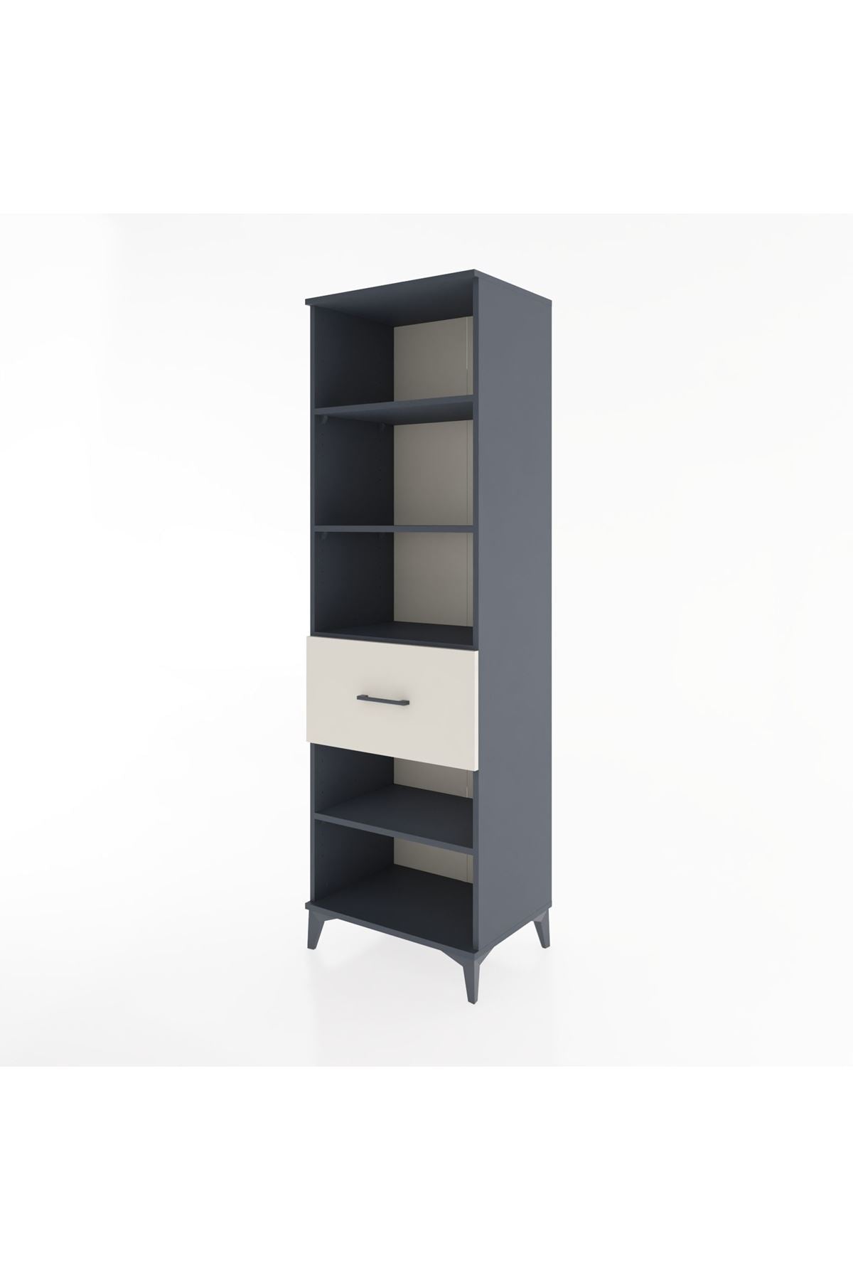 Hyperion Dolap 4 Raflı Tek Çekmeceli 60x44x195 Antrasit-Aytaşı