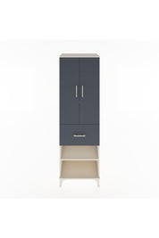 Hyperion Dolap 4 Raflı Tek Çekmeceli 2 Kapaklı 60x44x195 Aytaşı-Antrasit