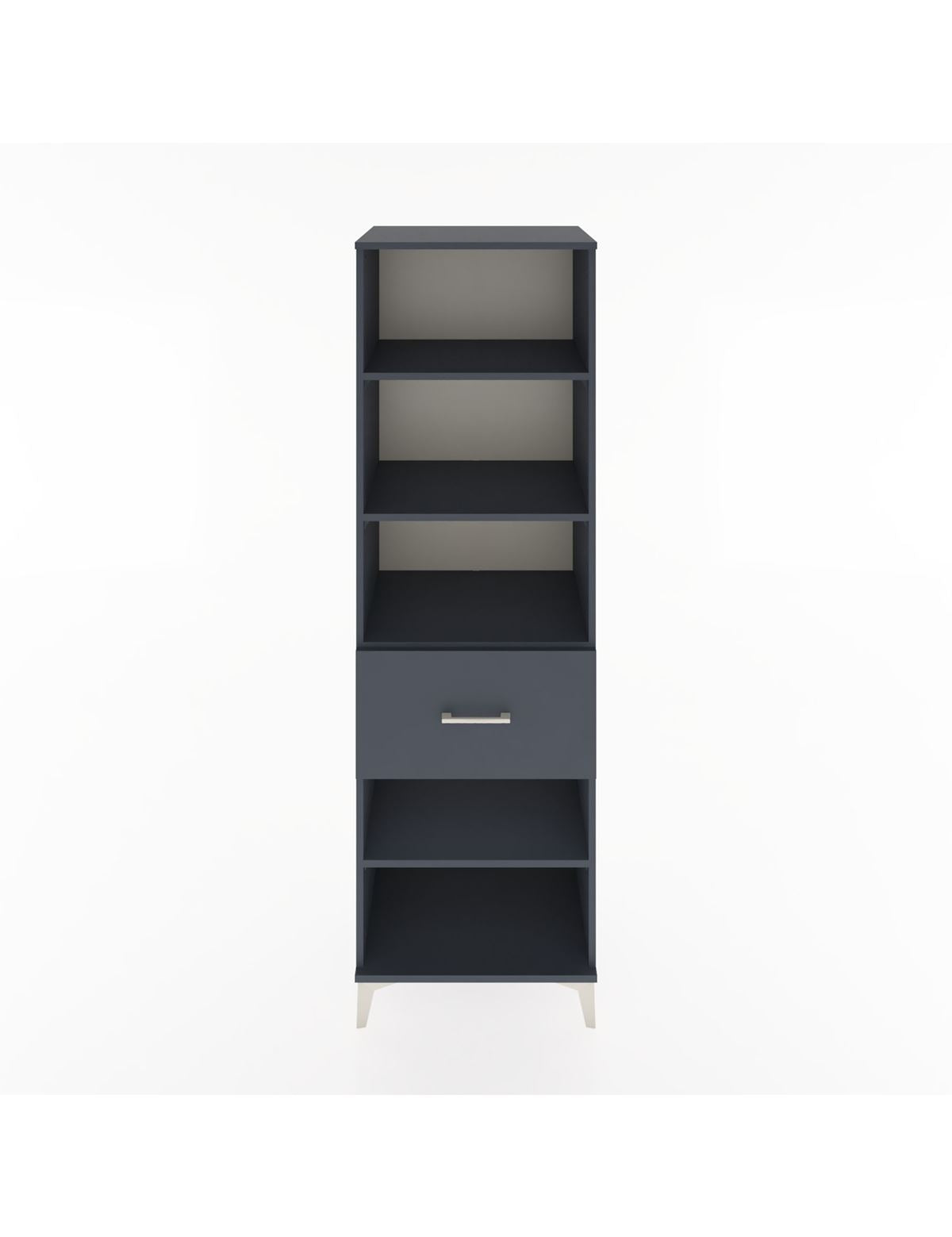 Hyperion Dolap 4 Raflı Tek Çekmeceli 60x44x195 Antrasit-Antrasit