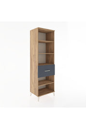 Hyperion Dolap 4 Raflı Tek Çekmeceli 60x44x195 Çam-Antrasit