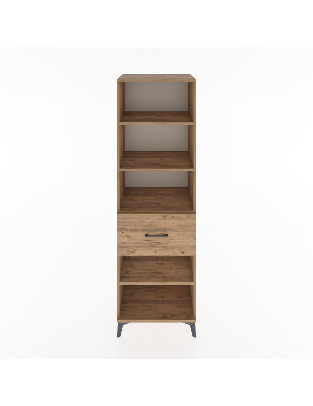 Hyperion Dolap 4 Raflı Tek Çekmeceli 60x44x195 Çam-Çam