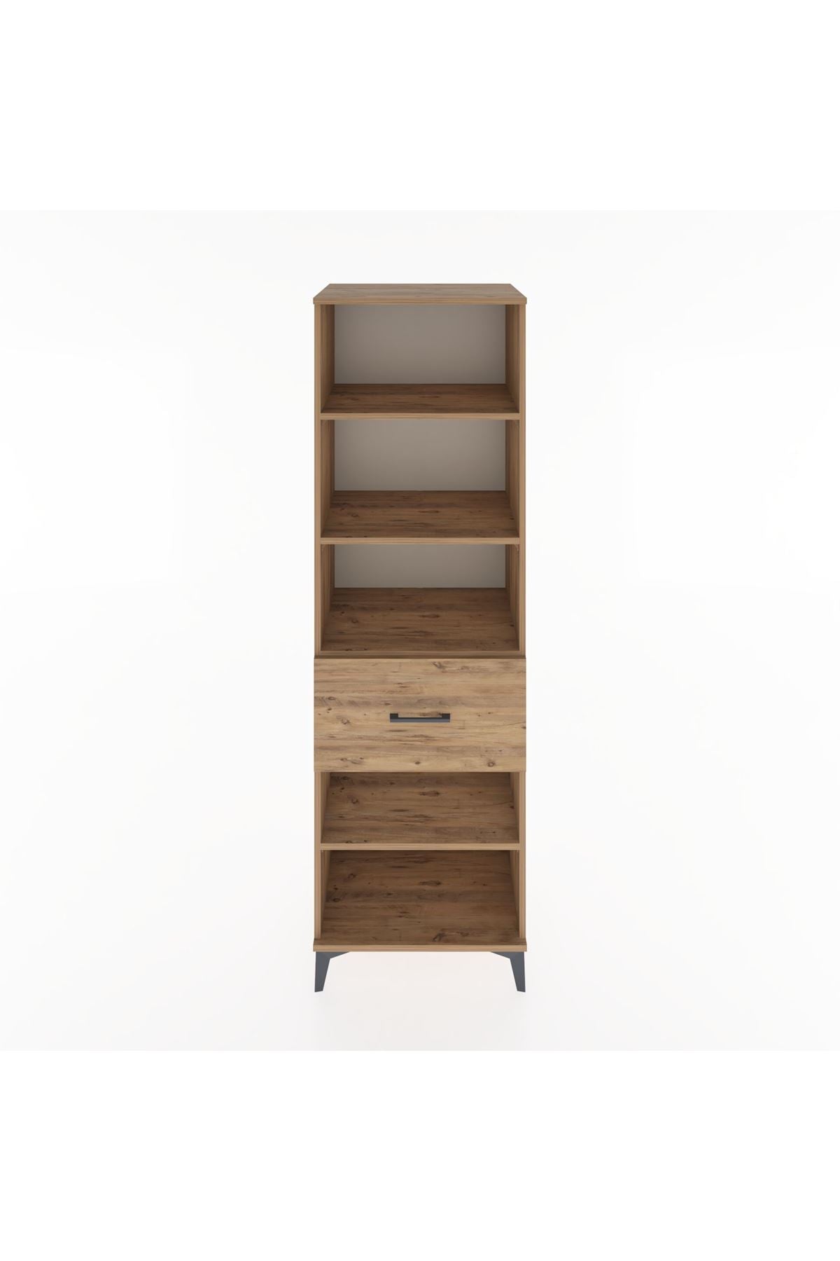 Hyperion Dolap 4 Raflı Tek Çekmeceli 60x44x195 Çam-Çam