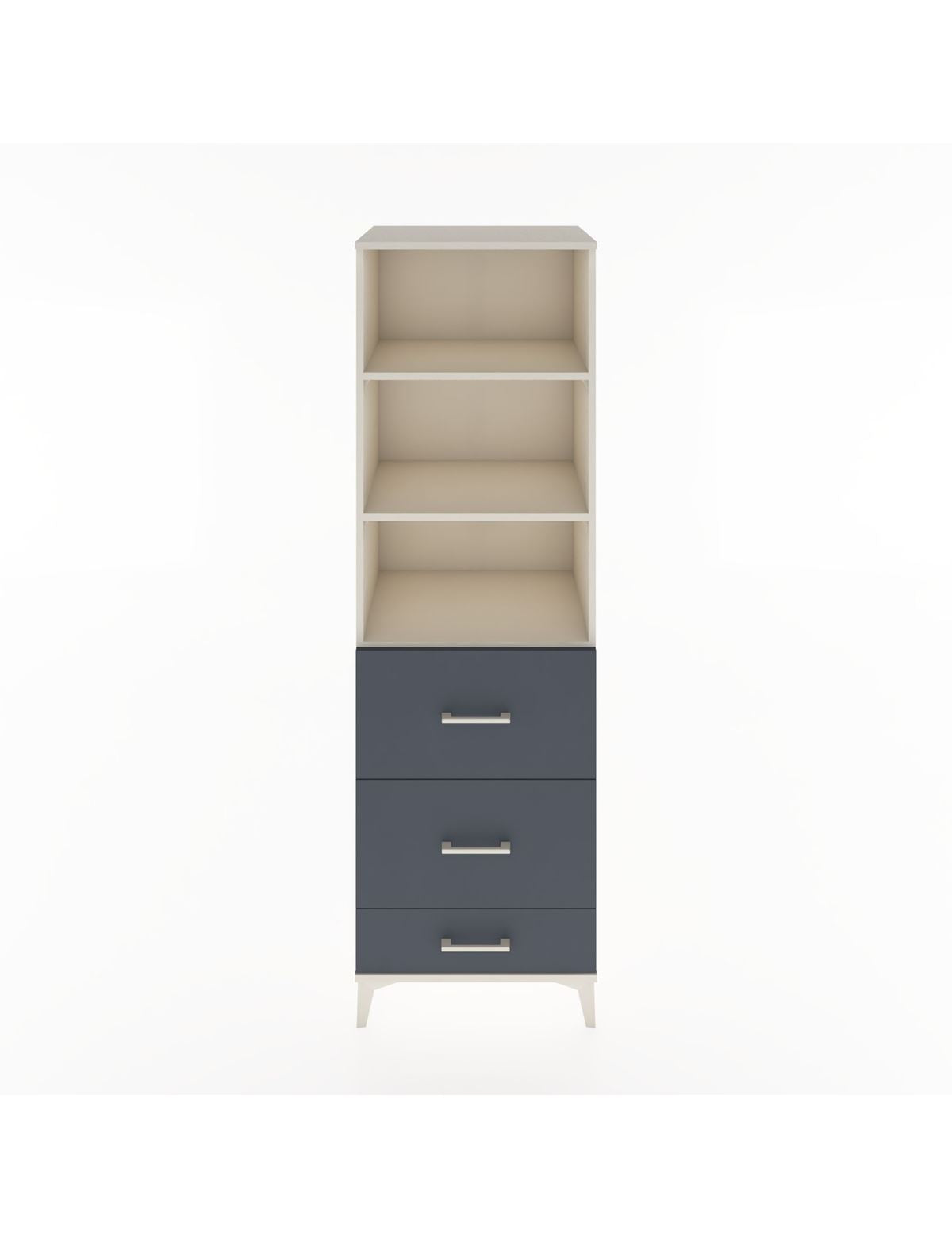 Hyperion Dolap 3 Raflı 3 Çekmeceli 60x44x195 Aytaşı-Antrasit