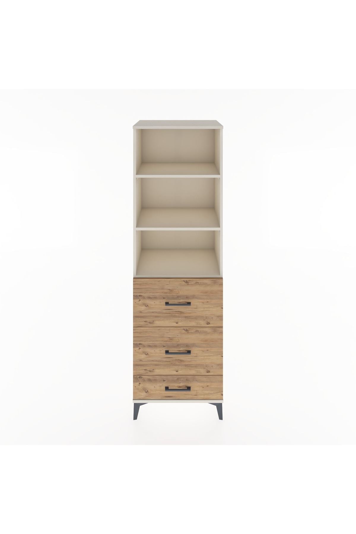 Hyperion Dolap 3 Raflı 3 Çekmeceli 60x44x195 Aytaşı-Çam