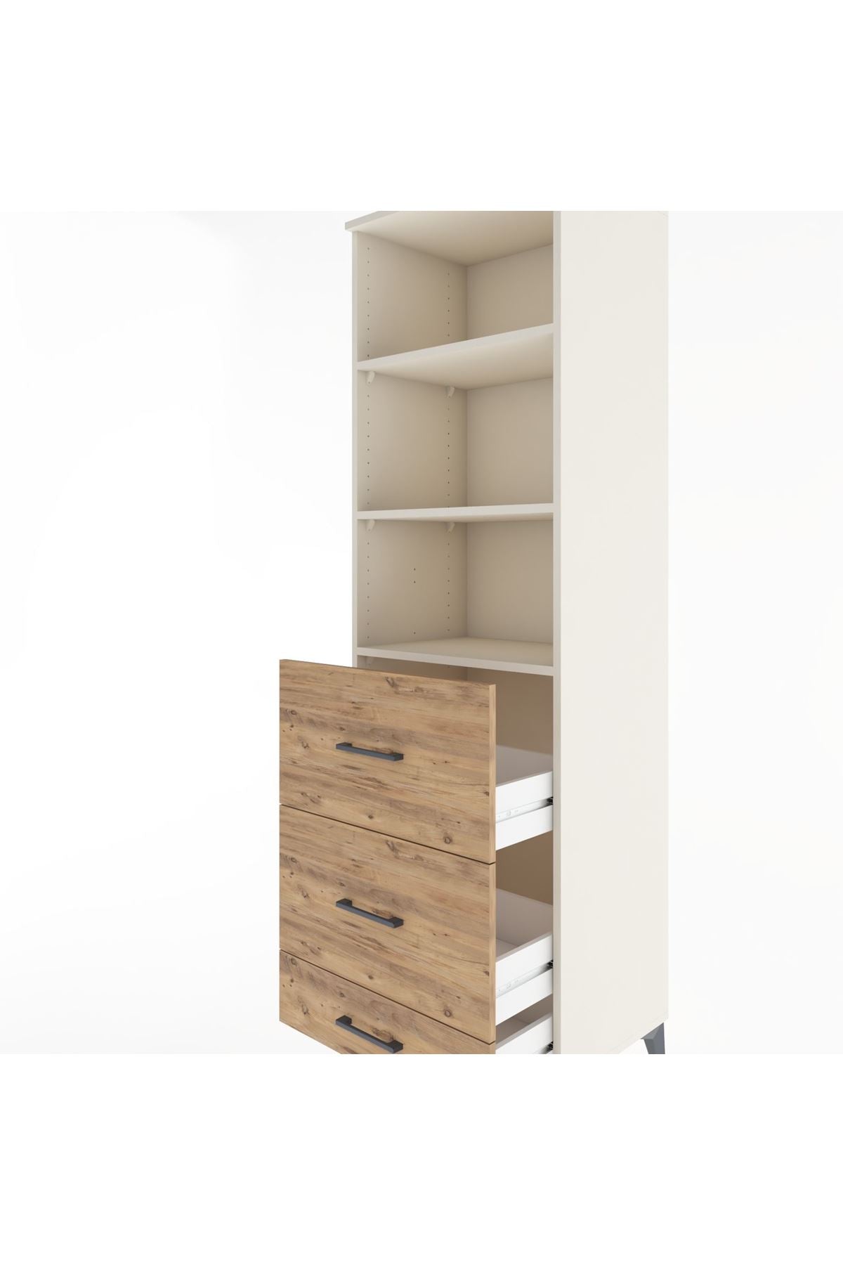 Hyperion Dolap 3 Raflı 3 Çekmeceli 60x44x195 Aytaşı-Çam