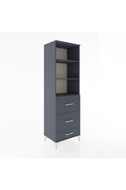 Hyperion Dolap 3 Raflı 3 Çekmeceli 60x44x195 Antrasit-Antrasit