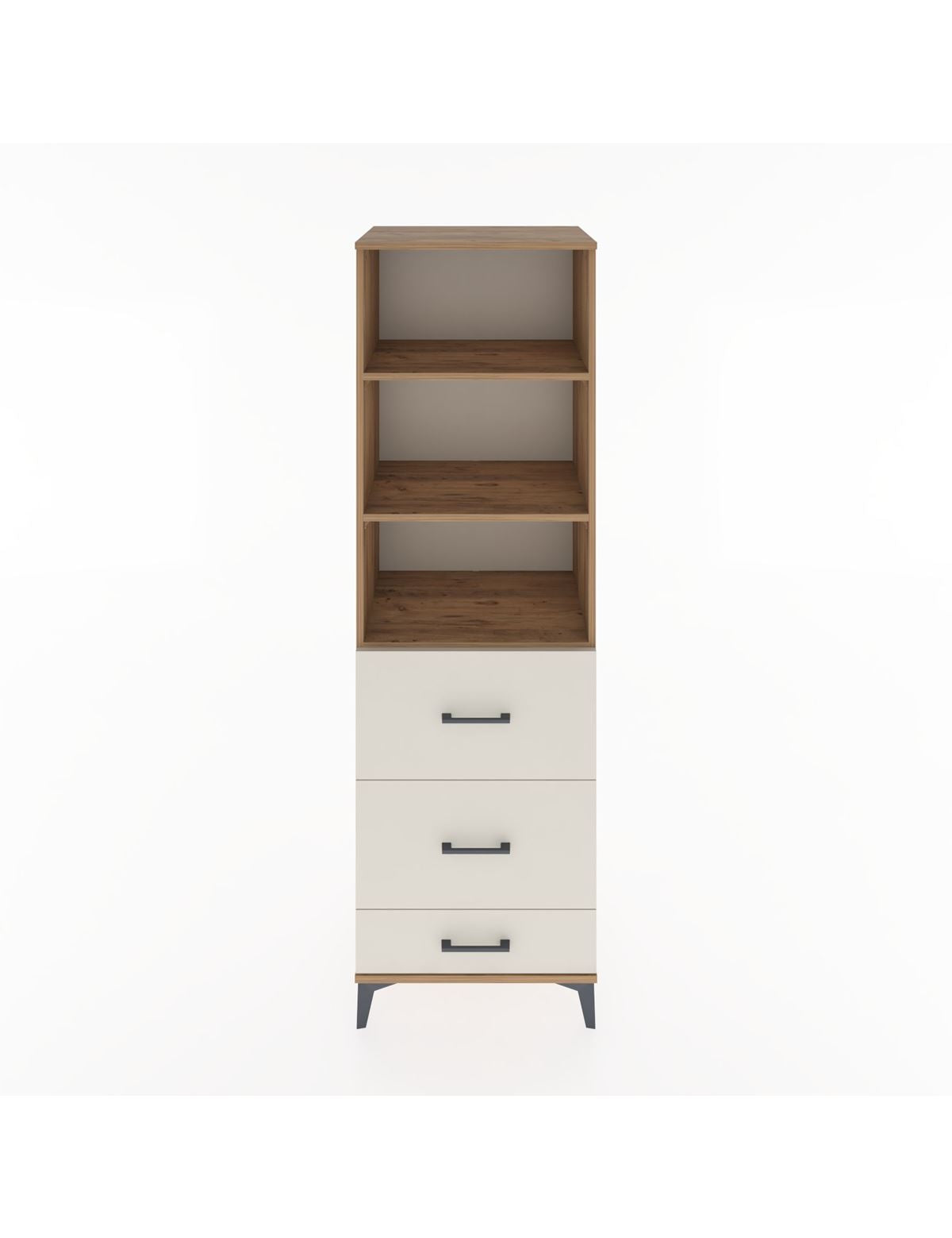 Hyperion Dolap 3 Raflı 3 Çekmeceli 60x44x195 Çam-Aytaşı