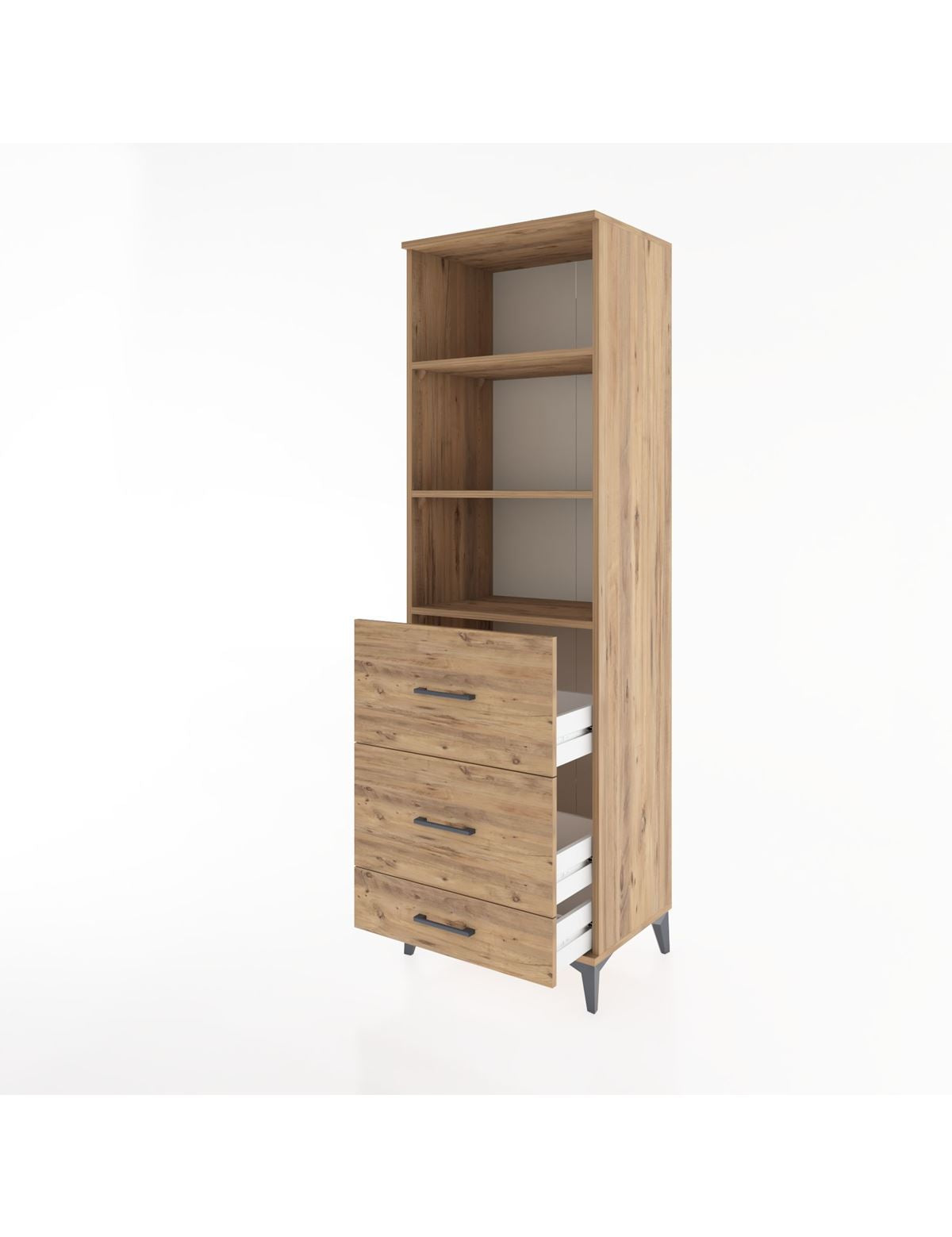 Hyperion Dolap 3 Raflı 3 Çekmeceli 60x44x195 - S59M093V9B