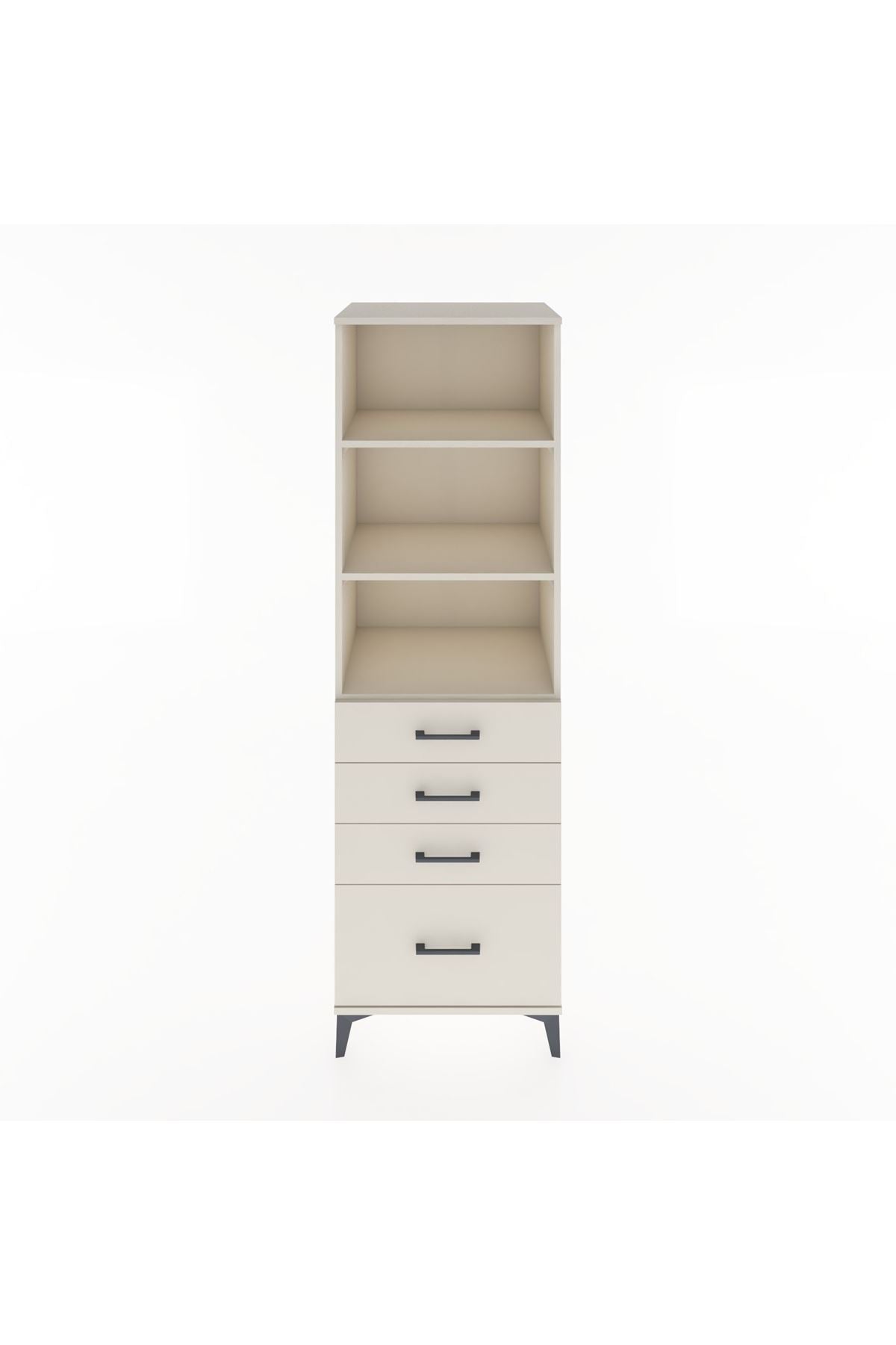 Hyperion Dolap 3 Raflı 4 Çekmeceli 60x44x195 Aytaşı-Aytaşı