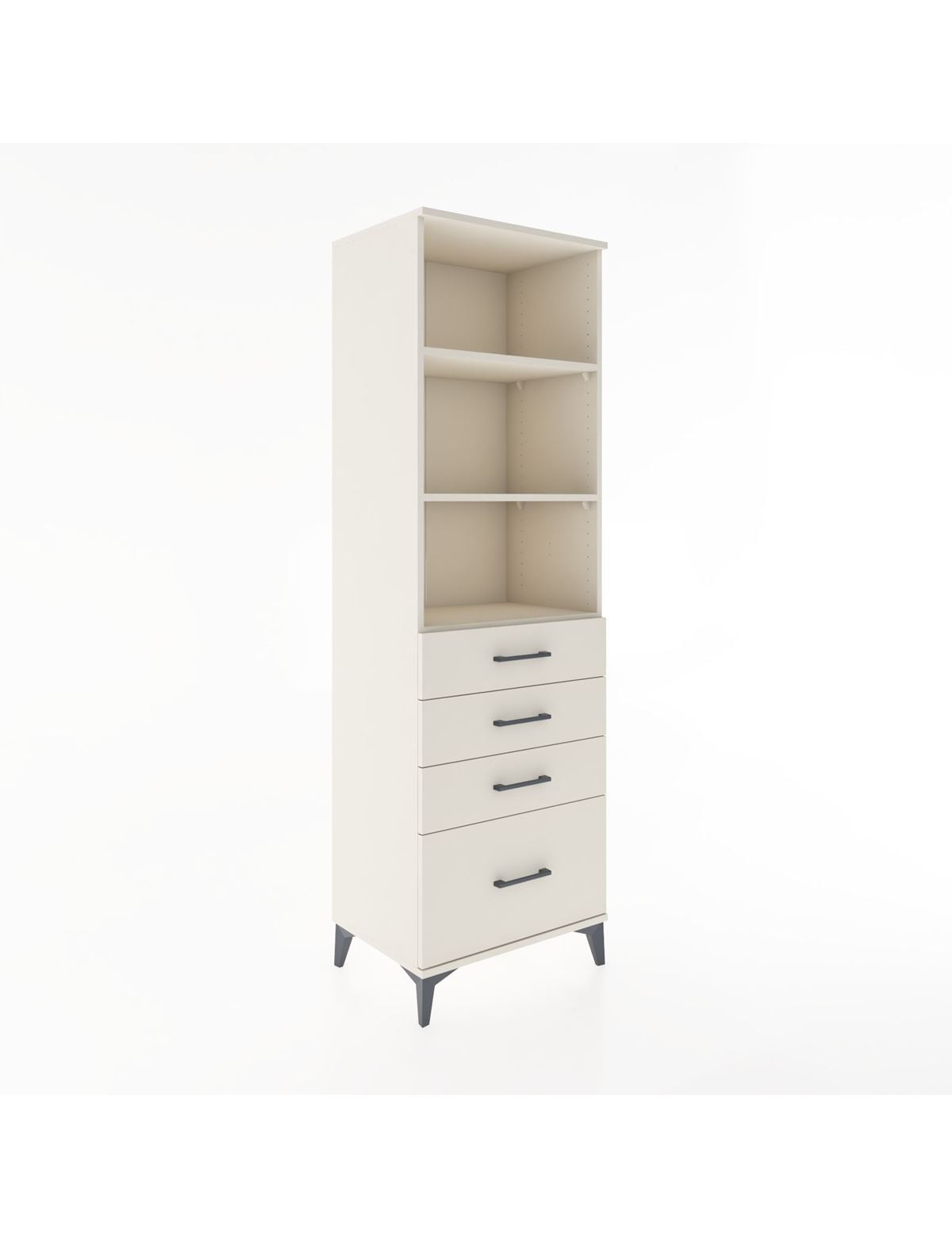 Hyperion Dolap 3 Raflı 4 Çekmeceli 60x44x195 Aytaşı-Aytaşı