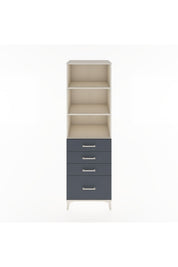 Hyperion Dolap 3 Raflı 4 Çekmeceli 60x44x195 Aytaşı-Antrasit