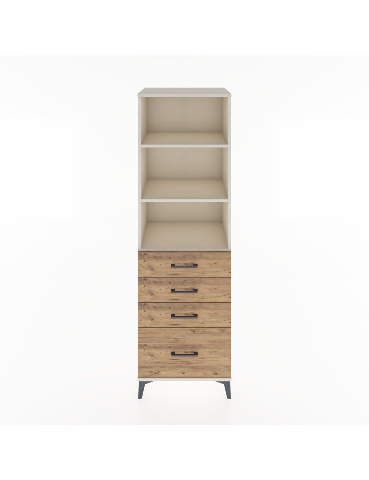 Hyperion Dolap 3 Raflı 4 Çekmeceli 60x44x195 Aytaşı-Çam