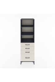 Hyperion Dolap 3 Raflı 4 Çekmeceli 60x44x195 Antrasit-Aytaşı