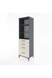 Hyperion Dolap 3 Raflı 4 Çekmeceli 60x44x195 Antrasit-Aytaşı