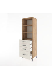 Hyperion Dolap 3 Raflı 4 Çekmeceli 60x44x195 Çam-Aytaşı