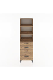 Hyperion Dolap 3 Raflı 4 Çekmeceli 60x44x195 Çam-Çam