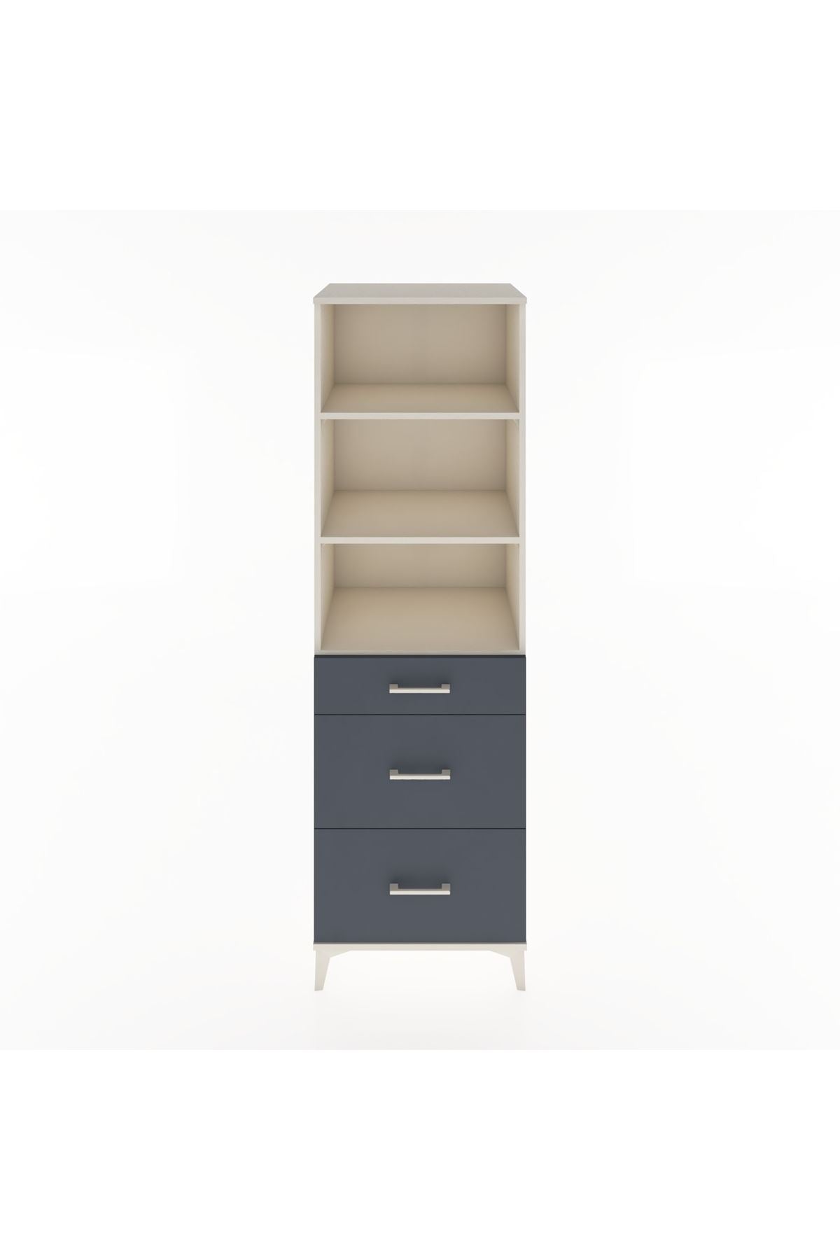 Hyperion Dolap 3 Raflı 3 Çekmeceli 60x44x195 Aytaşı-Antrasit