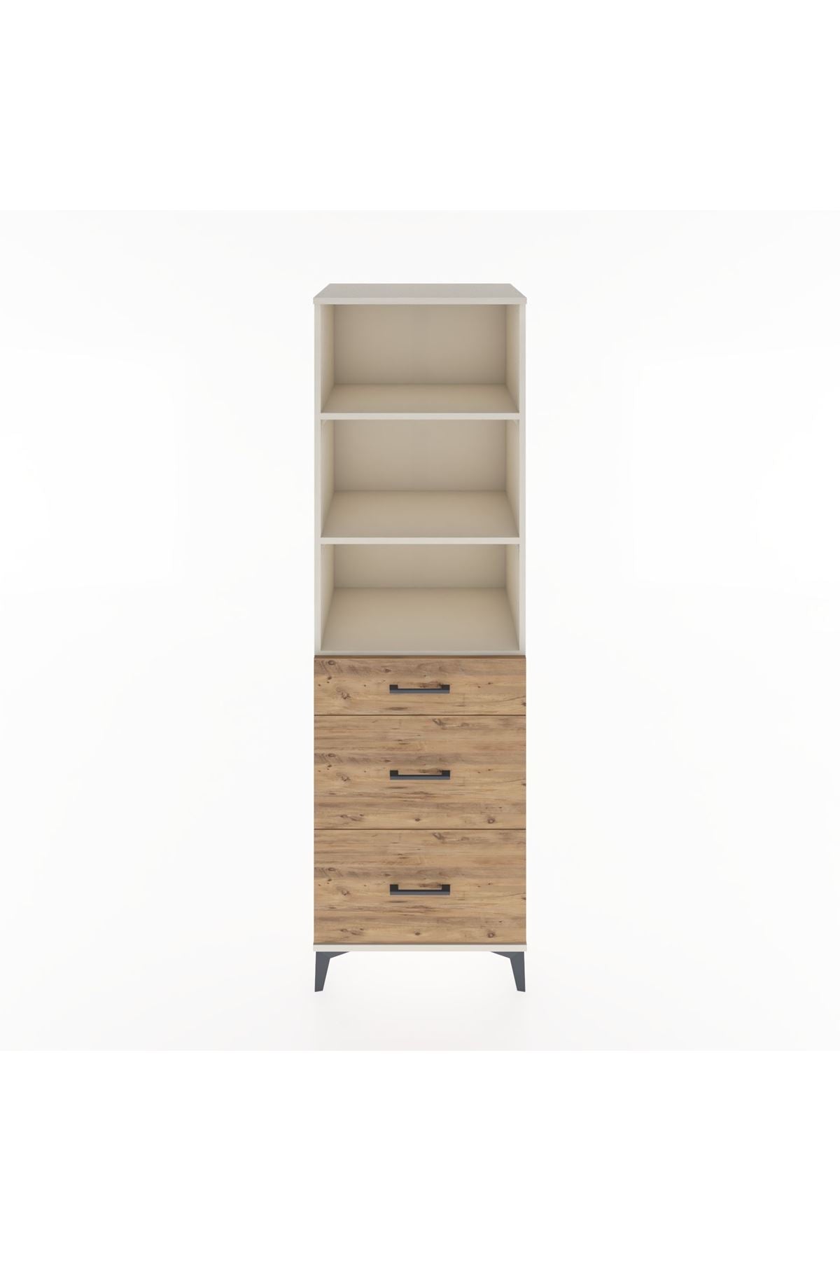 Hyperion Dolap 3 Raflı 3 Çekmeceli 60x44x195 Aytaşı-Çam