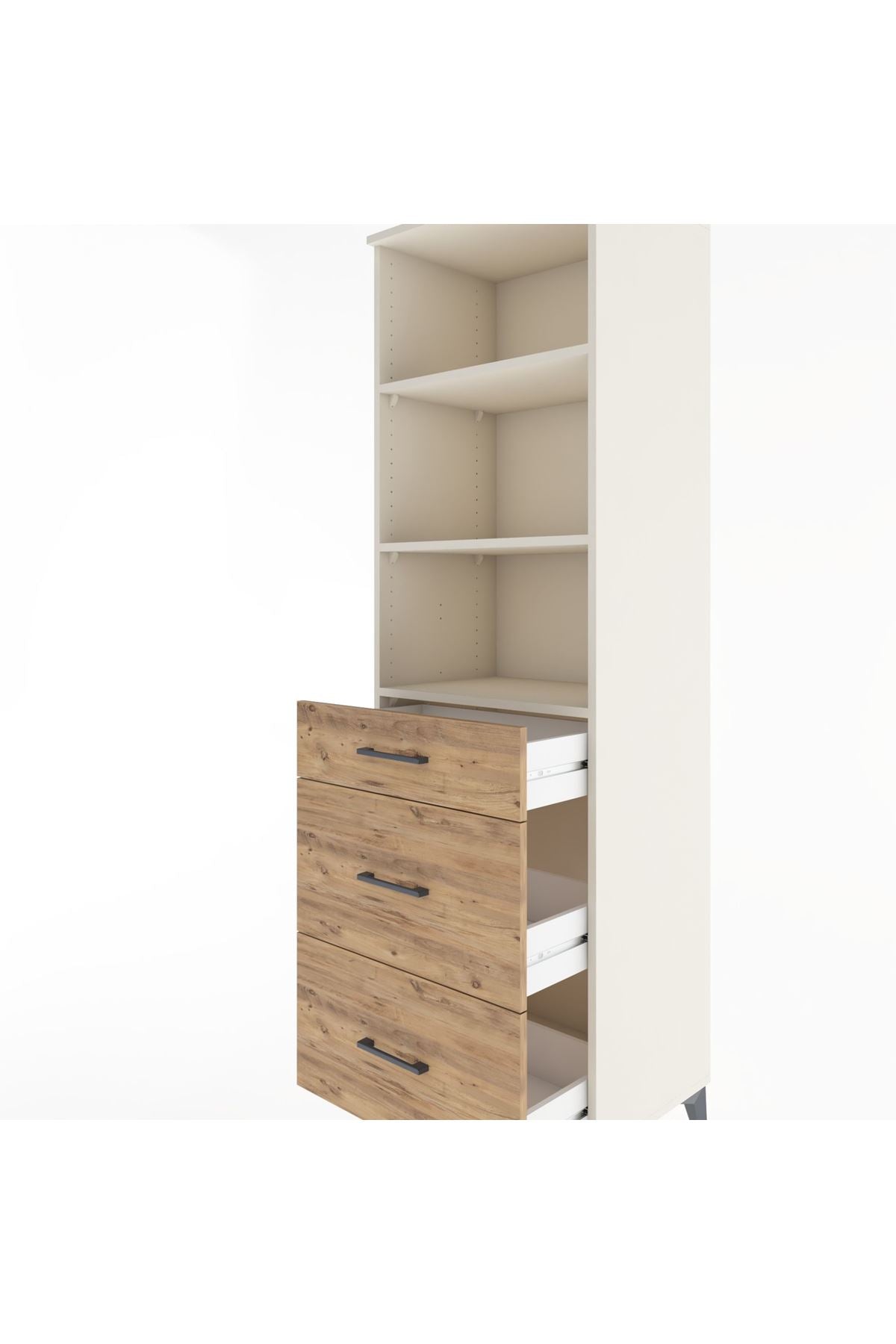 Hyperion Dolap 3 Raflı 3 Çekmeceli 60x44x195 Aytaşı-Çam