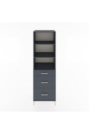 Hyperion Dolap 3 Raflı 3 Çekmeceli 60x44x195 Antrasit-Antrasit