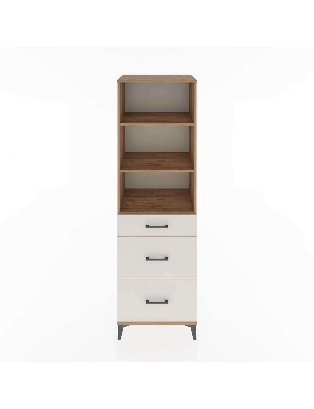 Hyperion Dolap 3 Raflı 3 Çekmeceli 60x44x195 Çam-Aytaşı