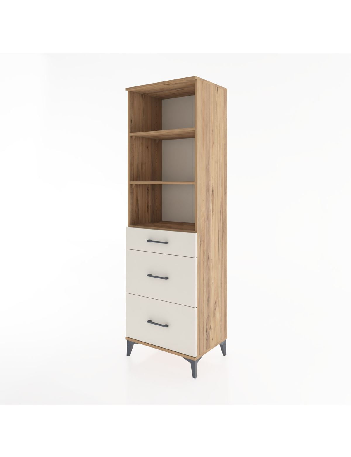 Hyperion Dolap 3 Raflı 3 Çekmeceli 60x44x195 - S59M095V7B