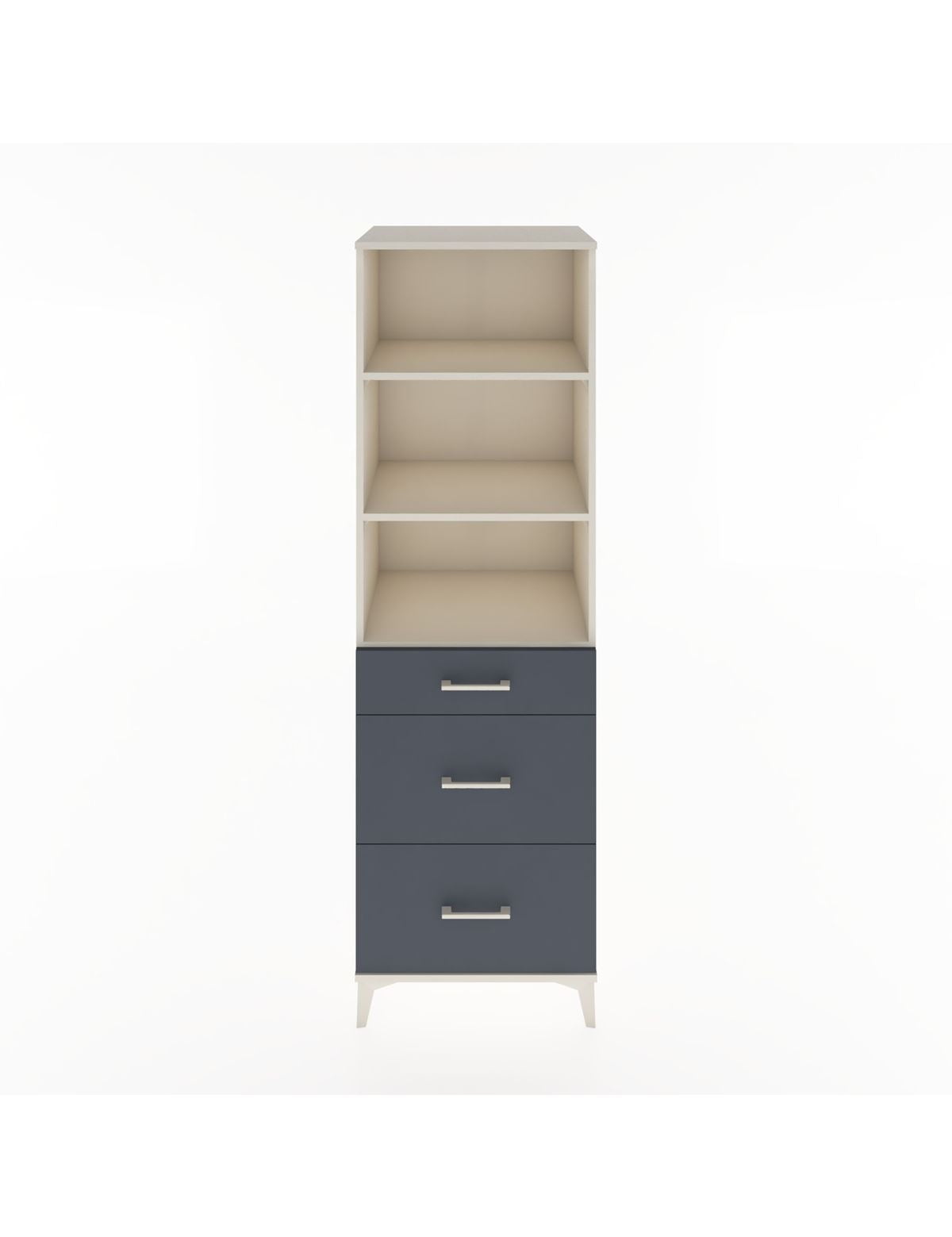 Hyperion Dolap 3 Raflı 3 Çekmeceli 60x44x195 Aytaşı-Antrasit