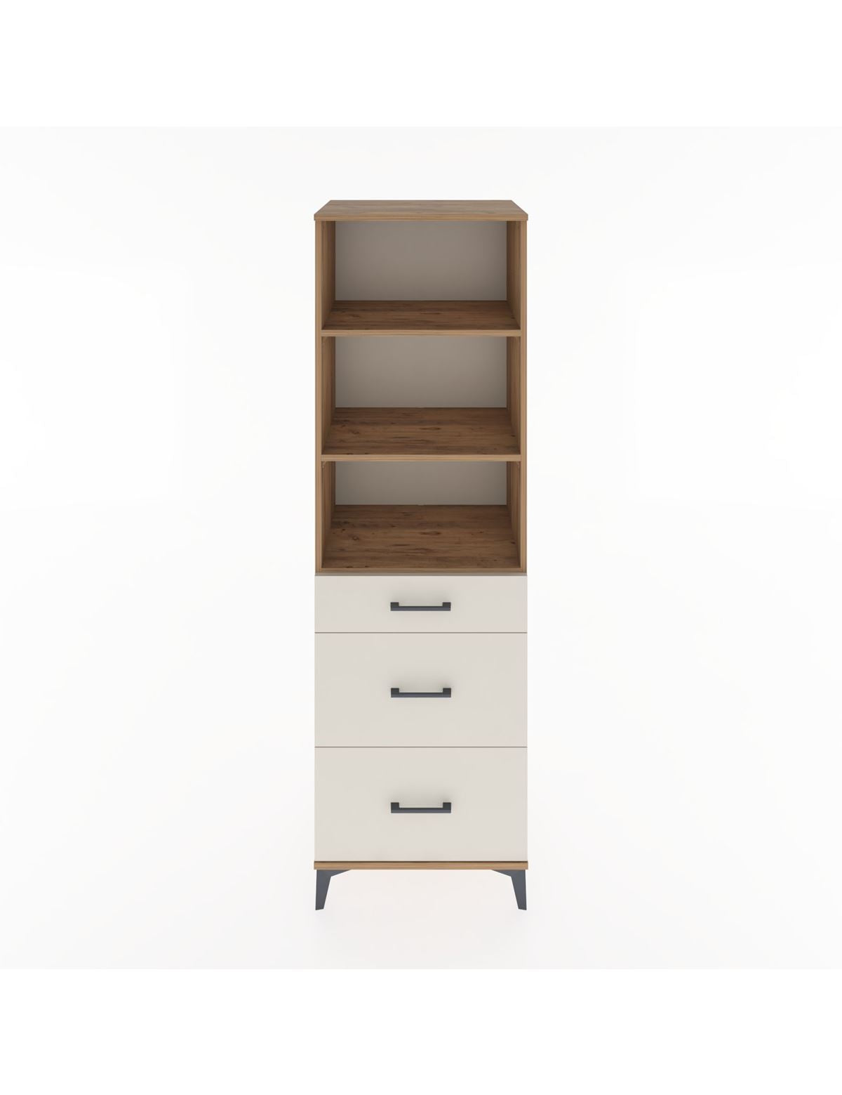 Hyperion Dolap 3 Raflı 3 Çekmeceli 60x44x195 Çam-Aytaşı