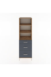 Hyperion Dolap 3 Raflı 3 Çekmeceli 60x44x195 Çam-Antrasit