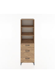 Hyperion Dolap 3 Raflı 3 Çekmeceli 60x44x195 Çam-Çam