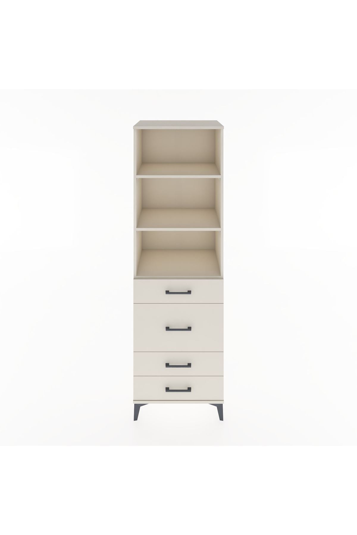 Hyperion Dolap 3 Raflı 4 Çekmeceli 60x44x195 Aytaşı-Aytaşı