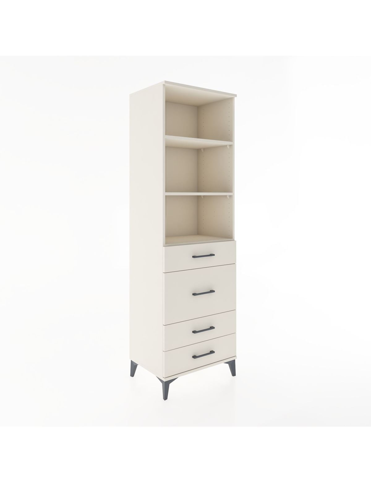 Hyperion Dolap 3 Raflı 4 Çekmeceli 60x44x195 Aytaşı-Aytaşı