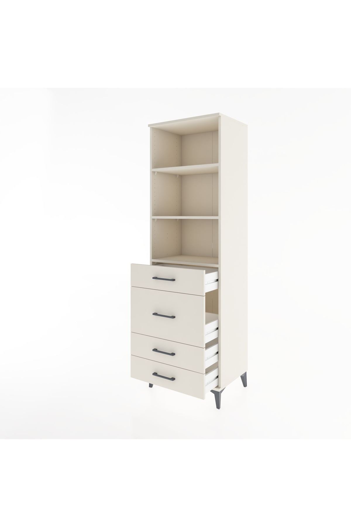 Hyperion Dolap 3 Raflı 4 Çekmeceli 60x44x195 Aytaşı-Aytaşı