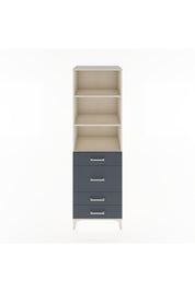 Hyperion Dolap 3 Raflı 4 Çekmeceli 60x44x195 Aytaşı-Antrasit