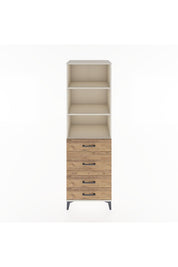 Hyperion Dolap 3 Raflı 4 Çekmeceli 60x44x195 Aytaşı-Çam