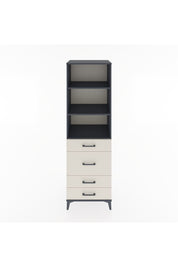 Hyperion Dolap 3 Raflı 4 Çekmeceli 60x44x195 Antrasit-Aytaşı