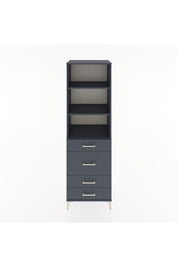 Hyperion Dolap 3 Raflı 4 Çekmeceli 60x44x195 Antrasit-Antrasit