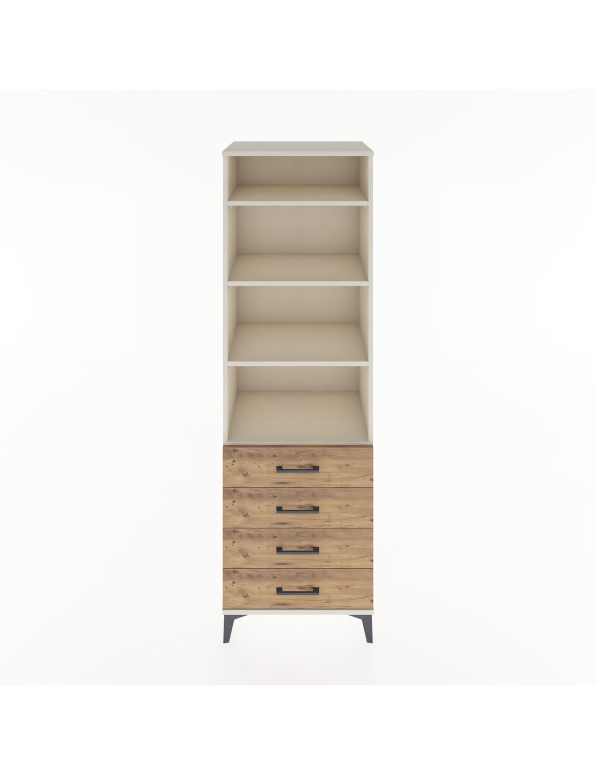 Hyperion Dolap 4 Raflı 4 Çekmeceli 60x44x195 Aytaşı-Çam