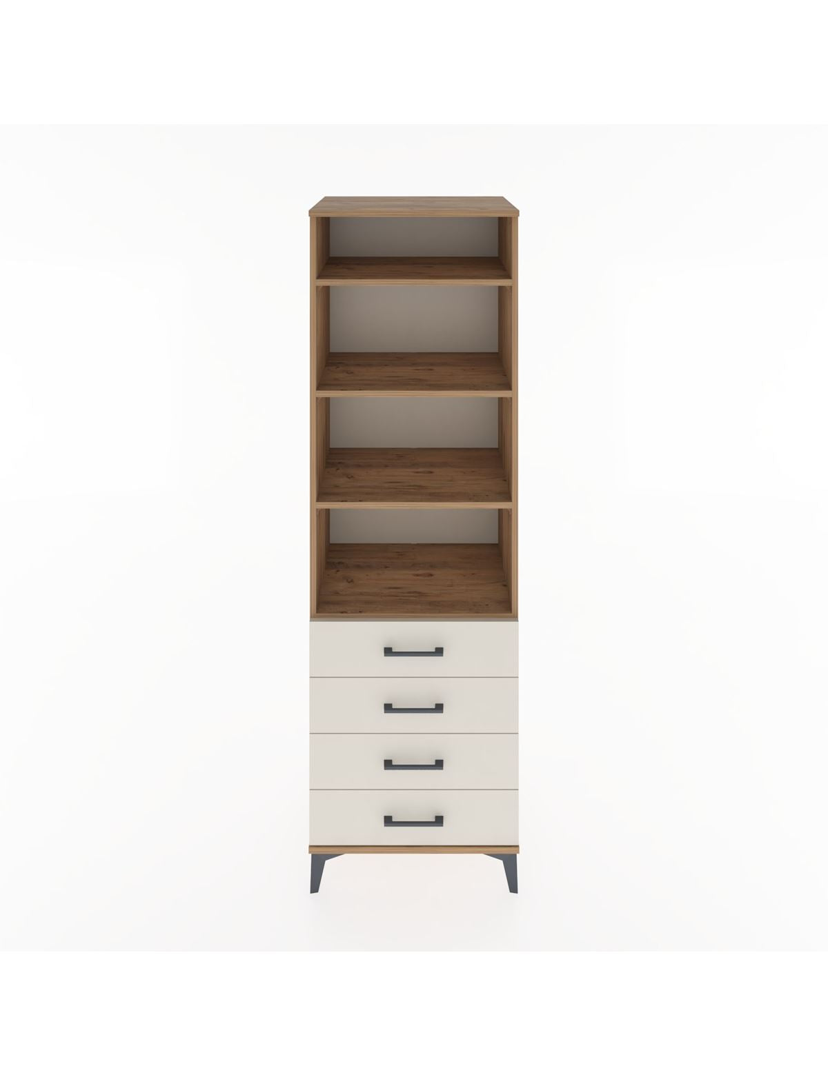 Hyperion Dolap 4 Raflı 4 Çekmeceli 60x44x195 Çam-Aytaşı