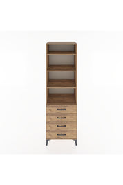 Hyperion Dolap 4 Raflı 4 Çekmeceli 60x44x195 Çam-Çam