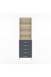 Hyperion Dolap 3 Raflı 5 Çekmeceli 60x44x195 Aytaşı-Antrasit