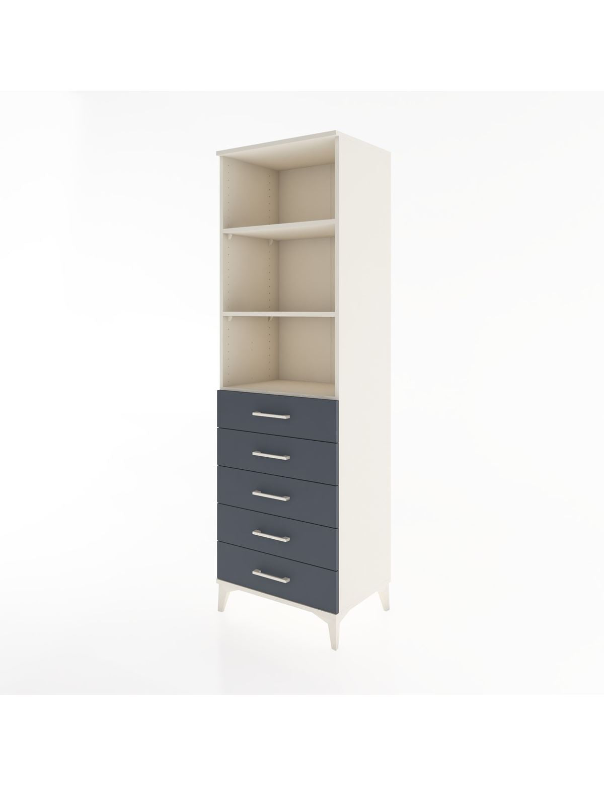 Hyperion Dolap 3 Raflı 5 Çekmeceli 60x44x195 - S59M099V2B