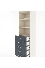 Hyperion Dolap 3 Raflı 5 Çekmeceli 60x44x195 Aytaşı-Antrasit