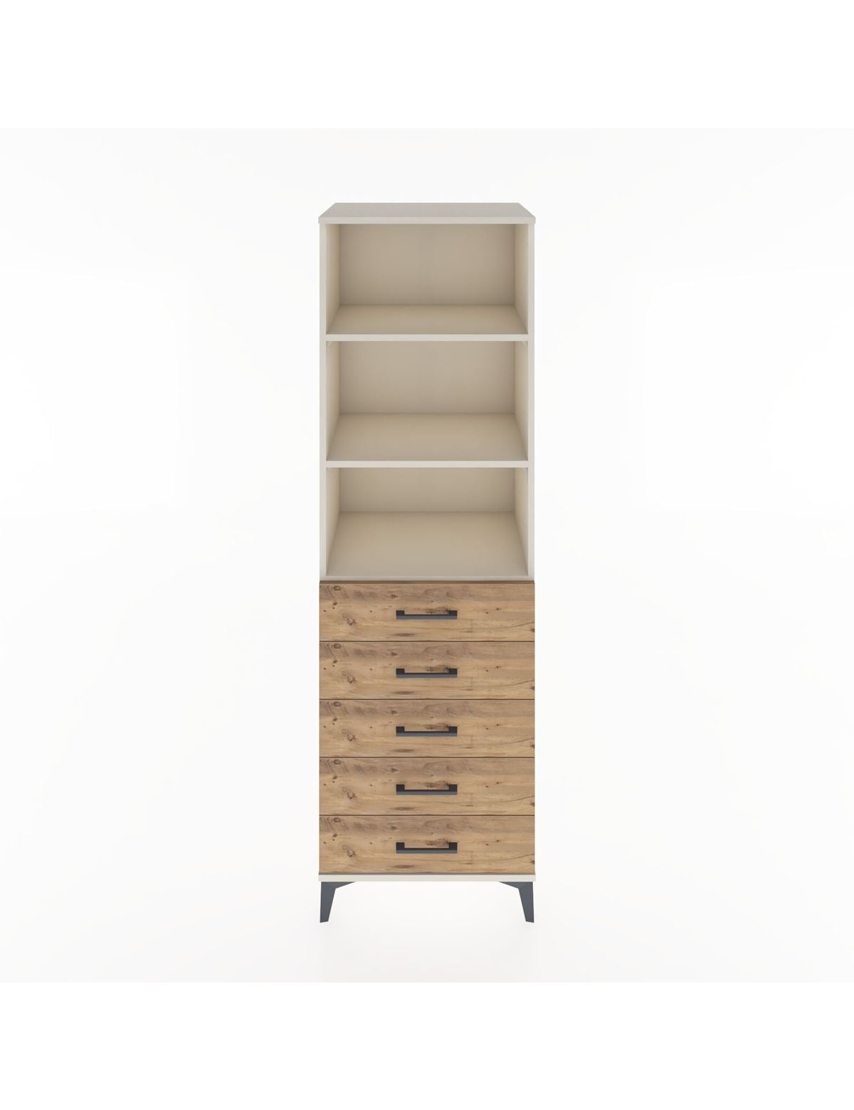 Hyperion Dolap 3 Raflı 5 Çekmeceli 60x44x195 Aytaşı-Çam