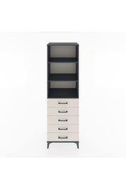 Hyperion Dolap 3 Raflı 5 Çekmeceli 60x44x195 Antrasit-Aytaşı