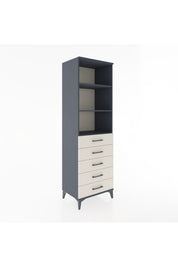 Hyperion Dolap 3 Raflı 5 Çekmeceli 60x44x195 Antrasit-Aytaşı